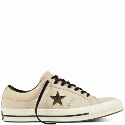 Converse One Star Nubuck Utility Camo Low Tops Womens - Black Shoes (691AWDOK)